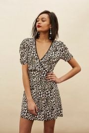 PETITE Leopard Print Mini Wrap Dress at Topshop